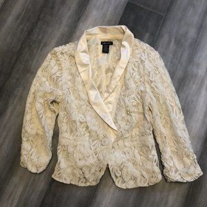 Cream Lace Blazer